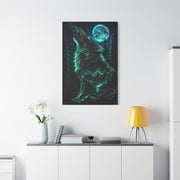 Celestial Spirit Wolf Dual Form Scene Wall Art & Canvas Print