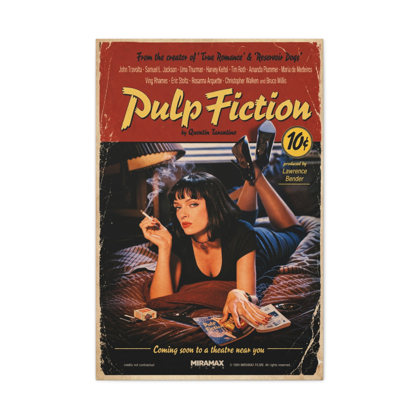 Pulp Fiction Movie Poster Wall Art & Canvas Print