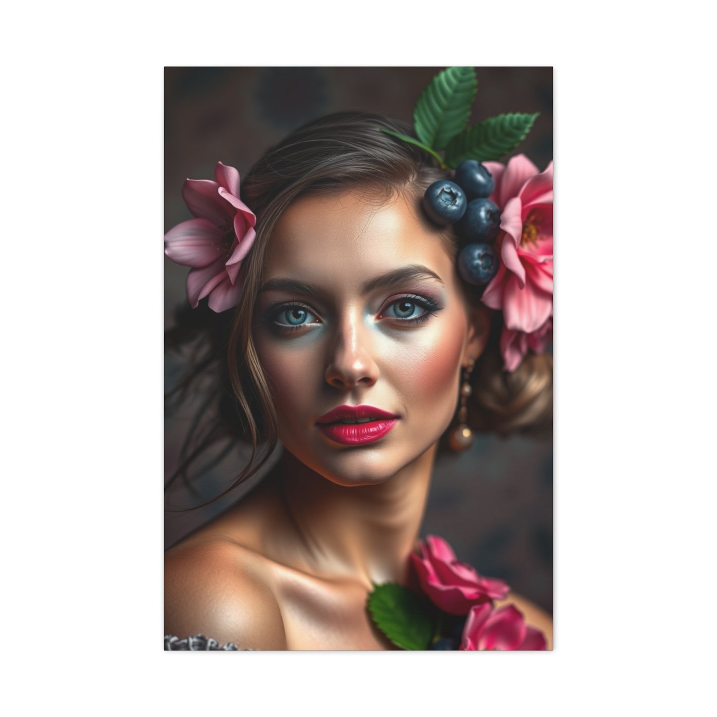 Supreme Blush and Blueberry Art Beautiful Collection Wall Art & Canvas Print