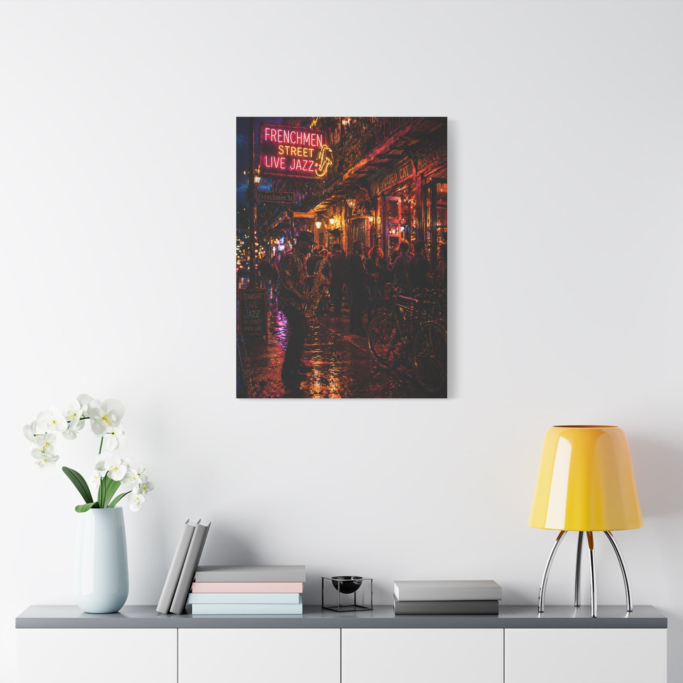 Frenchmen Street Jazz Night Wall Art & Canvas Print