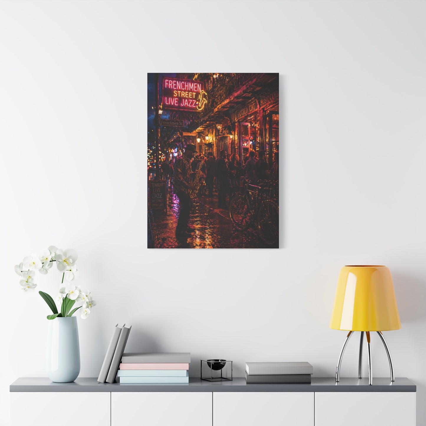 Frenchmen Street Jazz Night Wall Art & Canvas Print