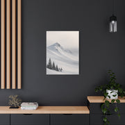 Snowy Mountain Ridge & Pines Wall Art & Canvas Print