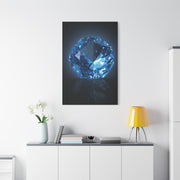 Brilliant Blue Diamond Portrait Wall Art & Canvas Prints