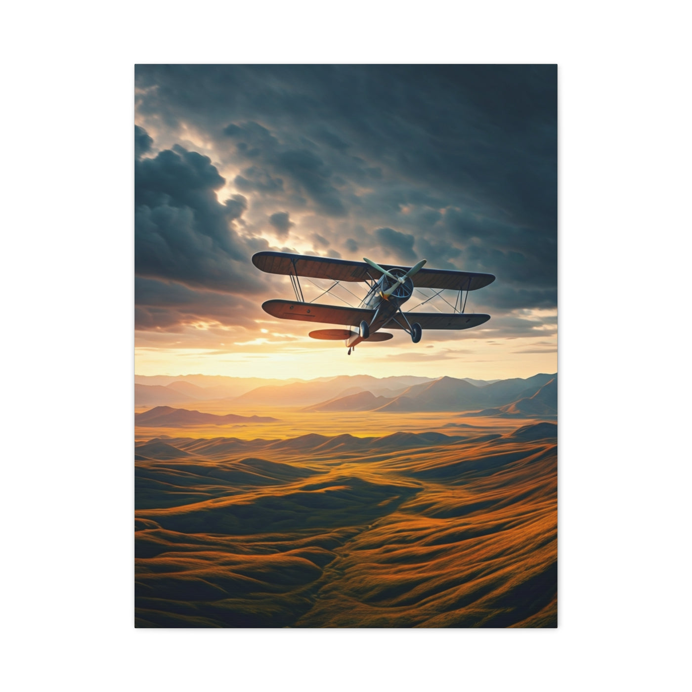 Sunset Passage Above Rolling Valleys Wall Art & Canvas Prints