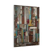 Mid-Century Modern Muted Geometric Color Block Wall Art & Canvas Print