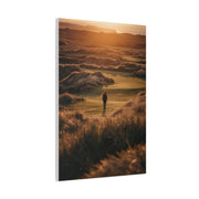 Scottish Links Golfer Sunrise Wall Art & Canvas Print