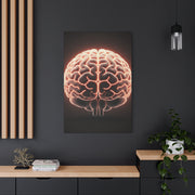 Neon Brain Art Canvas – Glowing Anatomy Wall Decor