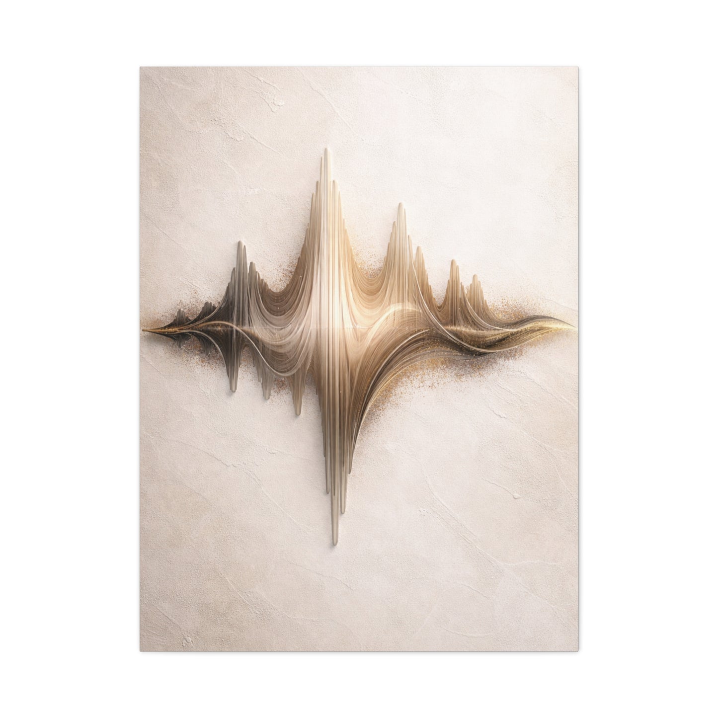 Luminous Soundwave Glass Sculpture Wall Art & Canvas Print