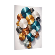 Overlapping Multicolor Metal Circles Wall Art & Canvas Print