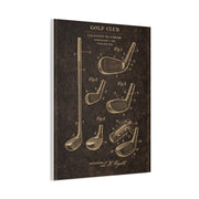 Antique Golf Club Patent Diagram Wall Art & Canvas Print