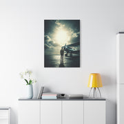 Lone Pilot and Aircraft Reflection Wall Art & Canvas Prints