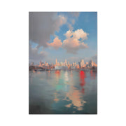 New York Skyline Pastel Dawn Serenity Wall Art & Canvas Print