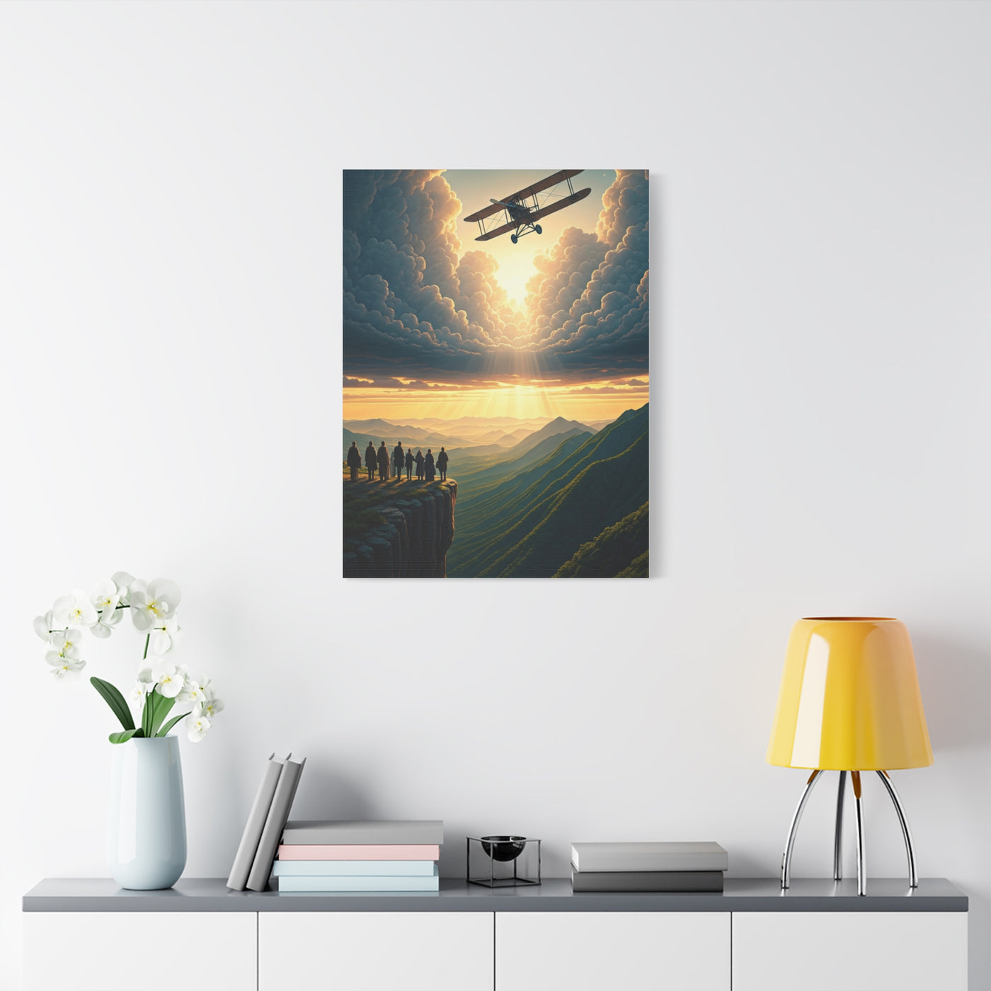 Vintage Airfield Dreams at Sunrise Wall Art & Canvas Prints