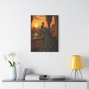 Mughal Palace Sunset Peacock Wall Art & Canvas Print