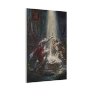 Knights Witness the Miracle of Excalibur Wall Art & Canvas Print