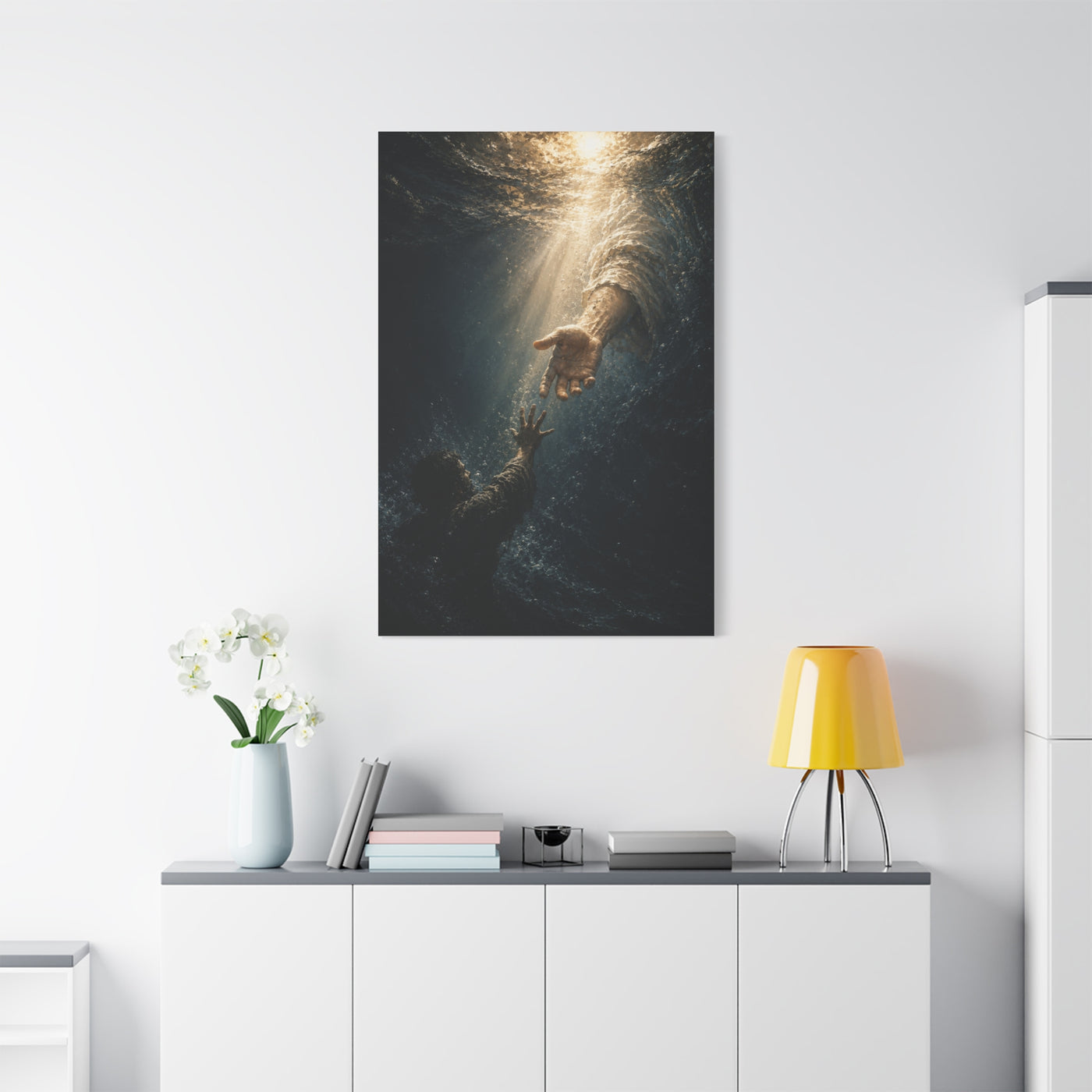 The Hand of God Rescue Scripture Wall Art & Canvas Print