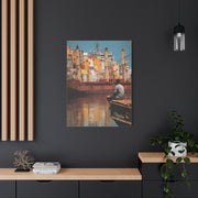 Mediterranean Industrial Harbor Contemporary Wall Art & Canvas Print