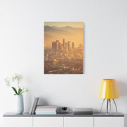Los Angeles Golden Sunrise Skyline Wall Art & Canvas Print