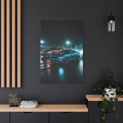 Blue Mustang Surge – Hellcat Widebody Drag Duel Wall Art & Canvas Prints