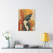Mother and Child Textured Silhouette Wall Art & Canvas Print
