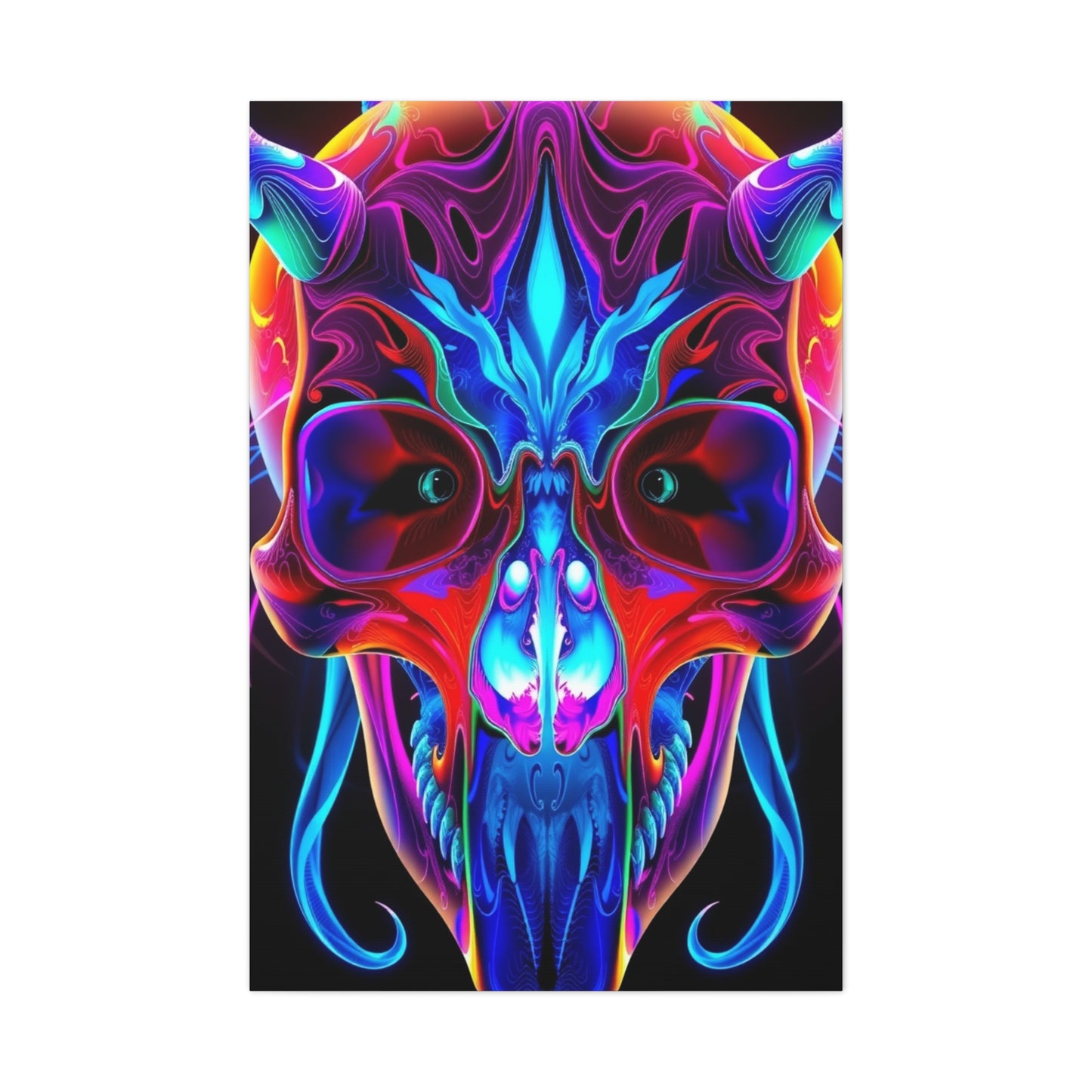 Collection 3D Trippy Skull Art By Ali Gulec Art Wall Art & Canvas Print