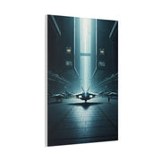 Futuristic Aircraft Hangar Scene Wall Art & Canvas Prints