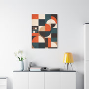 Modern Orange and Teal Geometric Balance Wall Art & Canvas Print