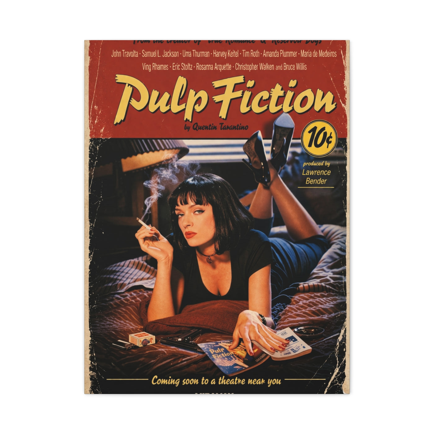 Pulp Fiction Movie Poster Wall Art & Canvas Print