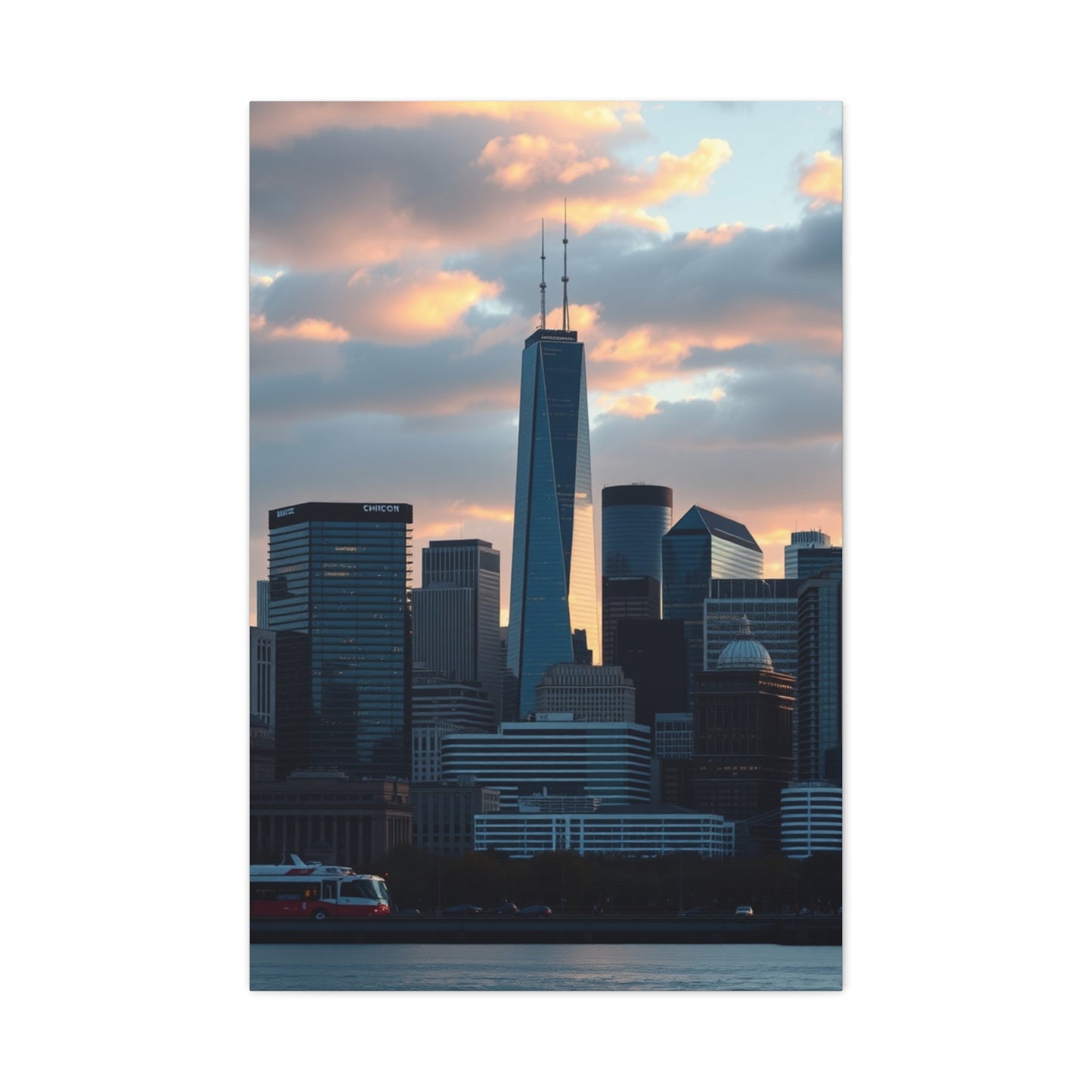 Chicago Skylines Art Canvas Art 8 Wall Art & Canvas Print