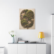 Preserved Moss & Fungi Woodland Collage Wall Art & Canvas Print