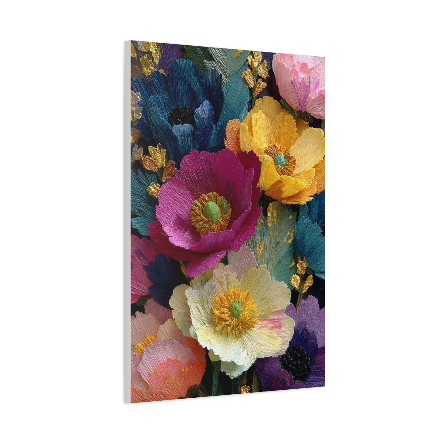 Textured Floral Relief Composition Wall Art & Canvas Print