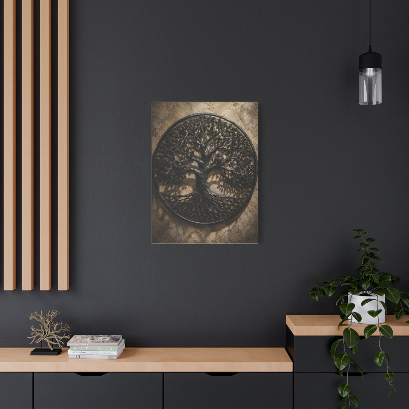 Metal Tree of Life Sculptural Relief Trees Wall Art & Canvas Print