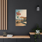 Desert Gas Station Americana Wall Art & Canvas Print