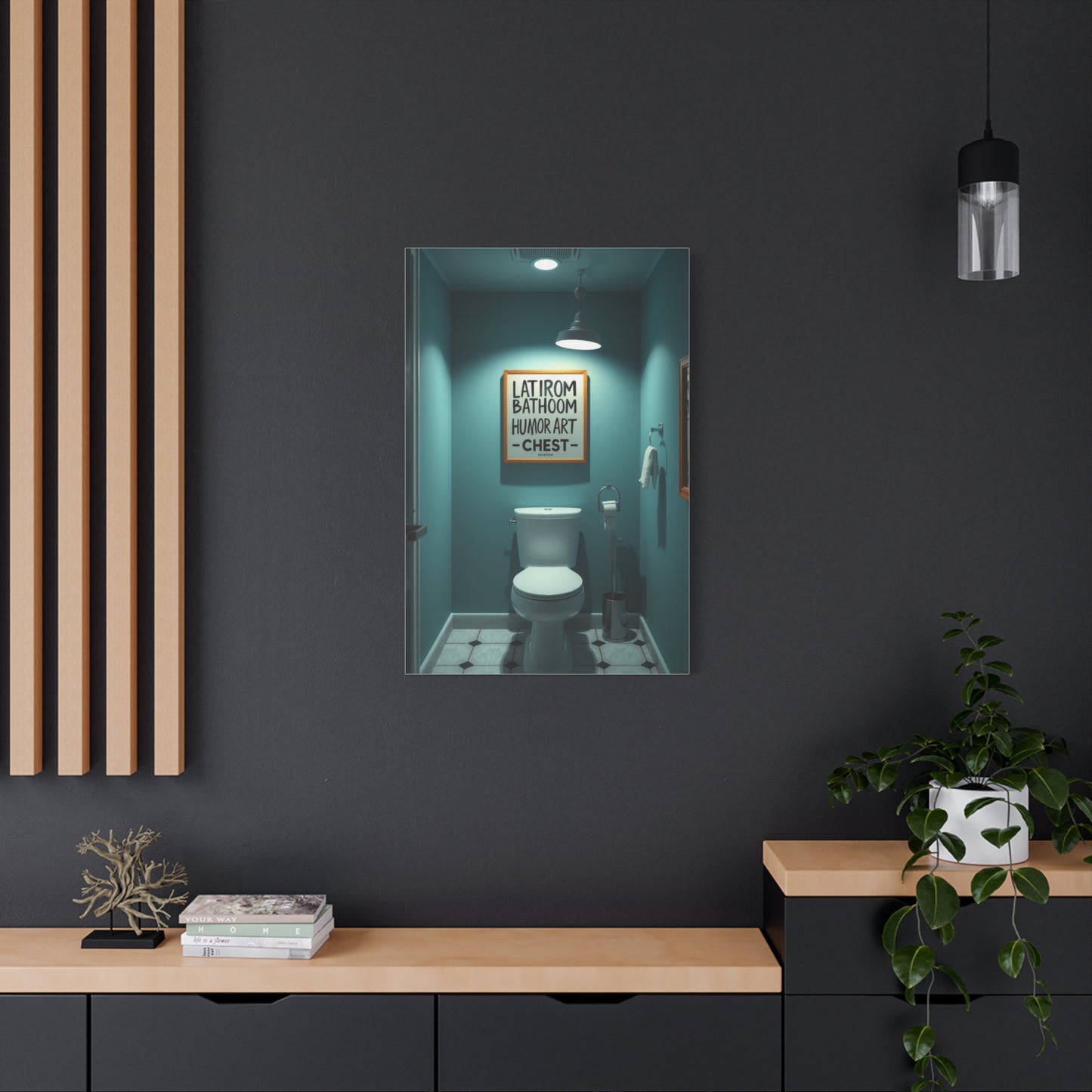 Bathroom Humor Art Supreme Canvas Wall Art & Canvas Print