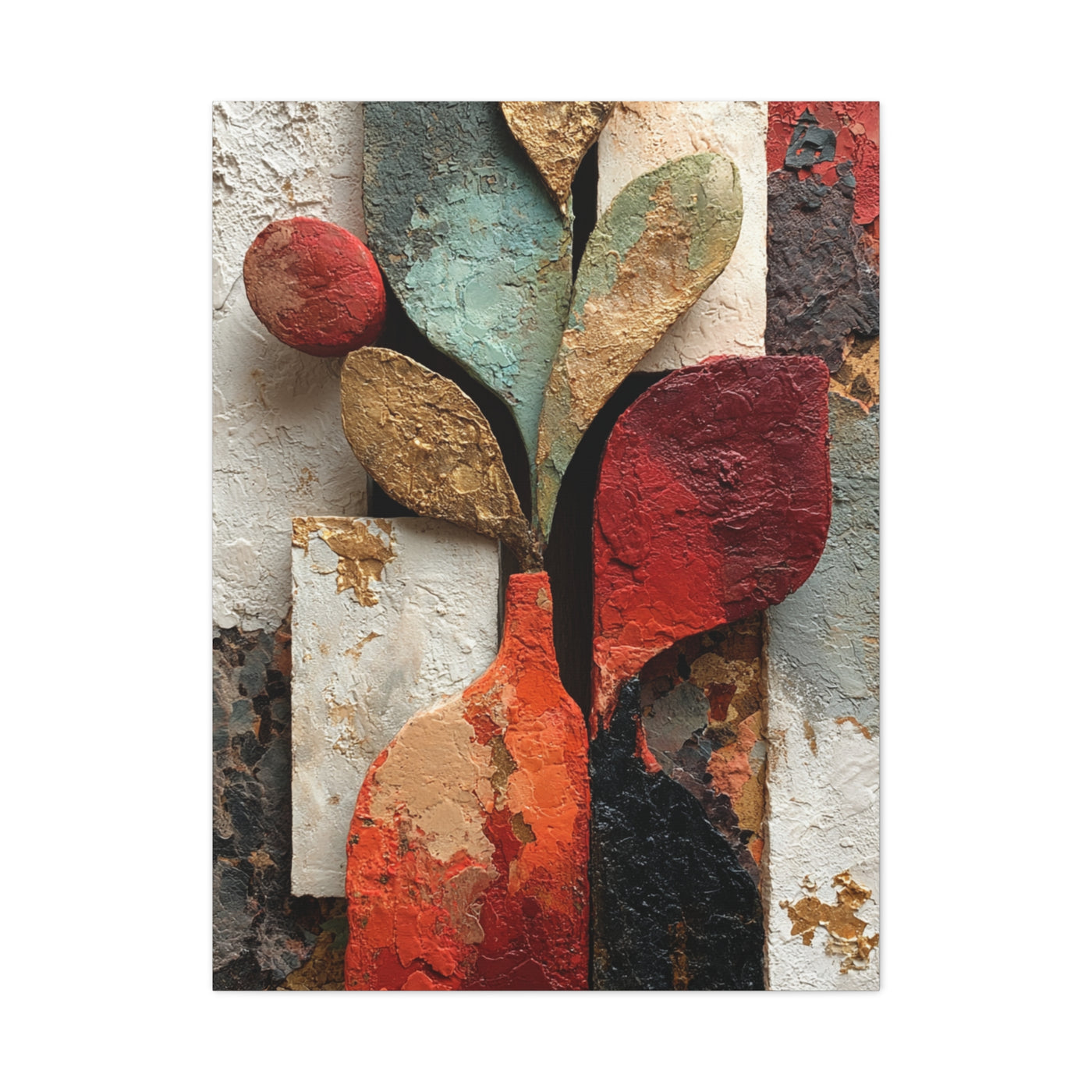 Sculptural Botanical Form Abstraction Wall Art & Canvas Print