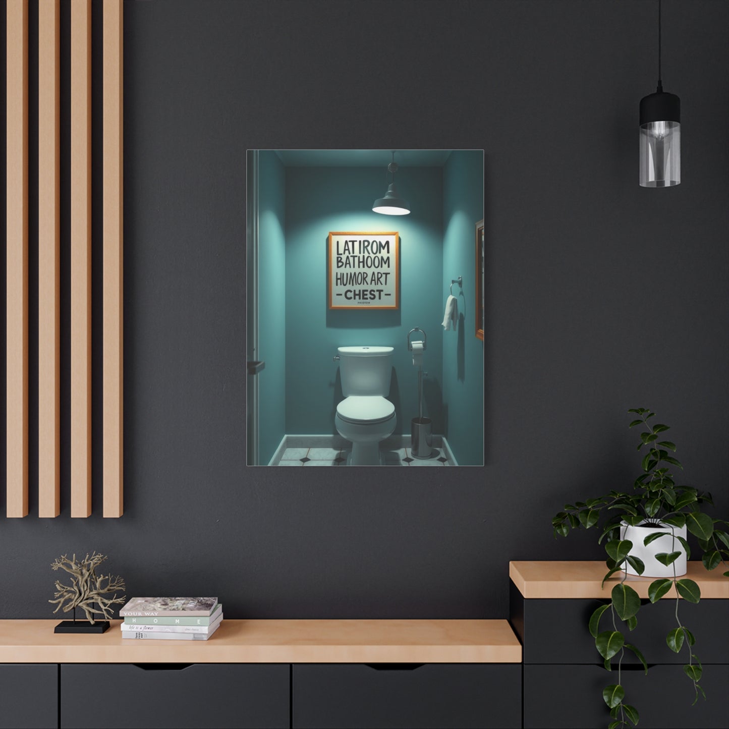 Bathroom Humor Art Supreme Canvas Wall Art & Canvas Print
