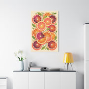 Retro Citrus Slice Composition Wall Art & Canvas Print