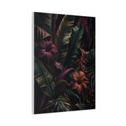 Dark Botanical Hibiscus Jungle Tropical Wall Art & Canvas Print