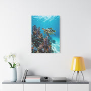 Tropical Ocean Turtle Reef Escape Tropical Wall Art & Canvas Print