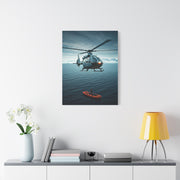 Arctic Rescue Helicopter Scene Wall Art & Canvas Print