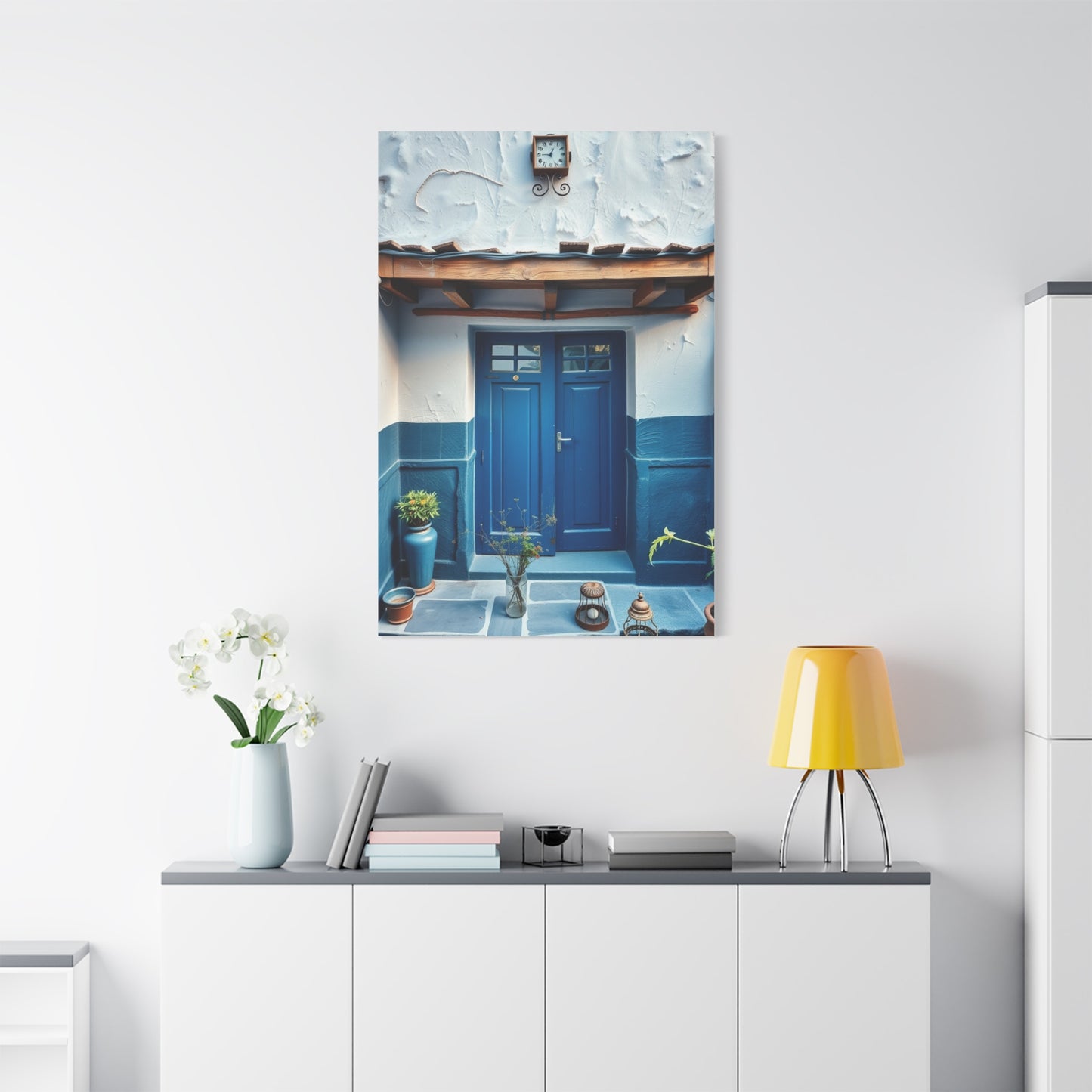 Supreme Collection Blue and White Art Wall Art & Canvas Print