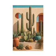 Desert Modern Cactus Garden Southwest Wall Art & Canvas Print