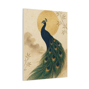 Japandi Moon Peacock Minimal Wall Art & Canvas Print