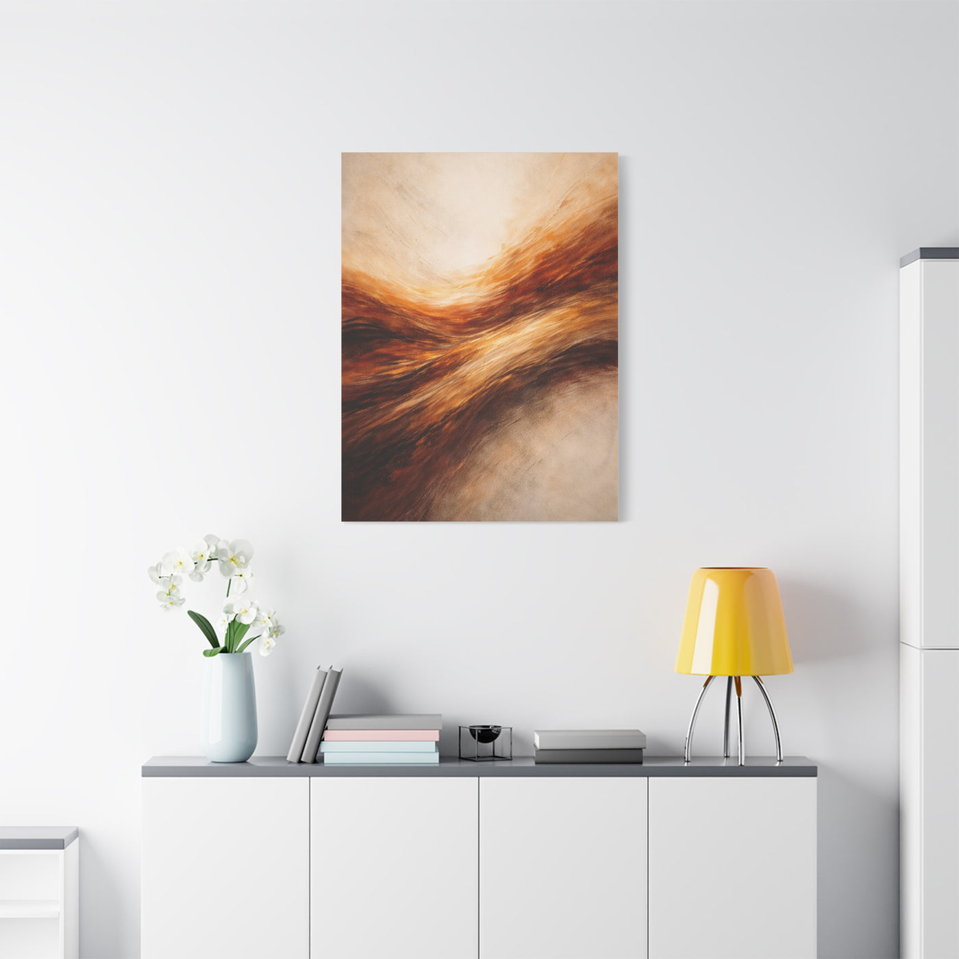 Golden Motion Energy Abstract Wall Art & Canvas Print