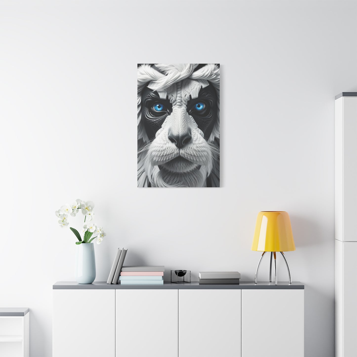 Black, White & Blue Art Refined Canvas Wall Art & Canvas Print