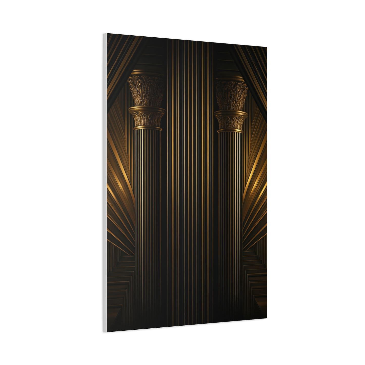 Golden Pillars Art Deco Grandeur Wall Art & Canvas Prints