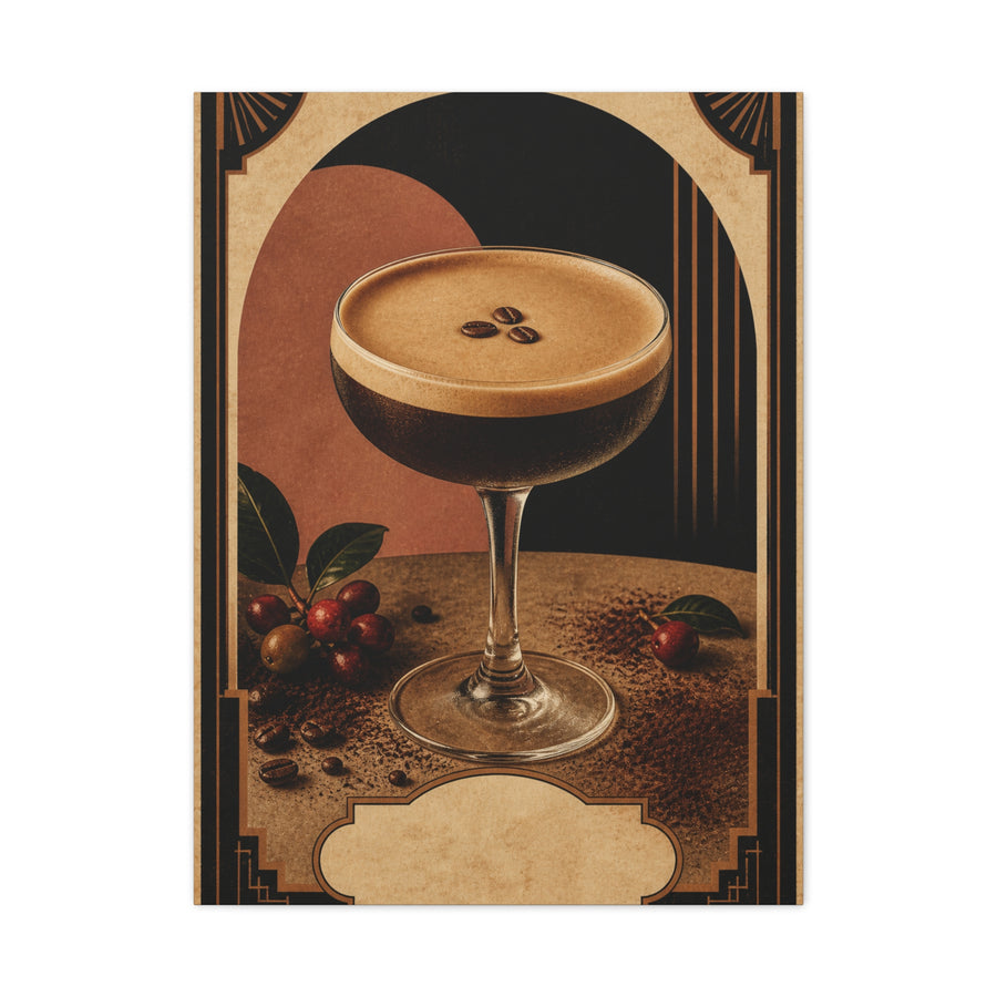 Espresso Martini Deco Poster Wall Art & Canvas Print