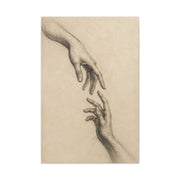 Expressive Hands Charcoal Study Wall Art & Canvas Print