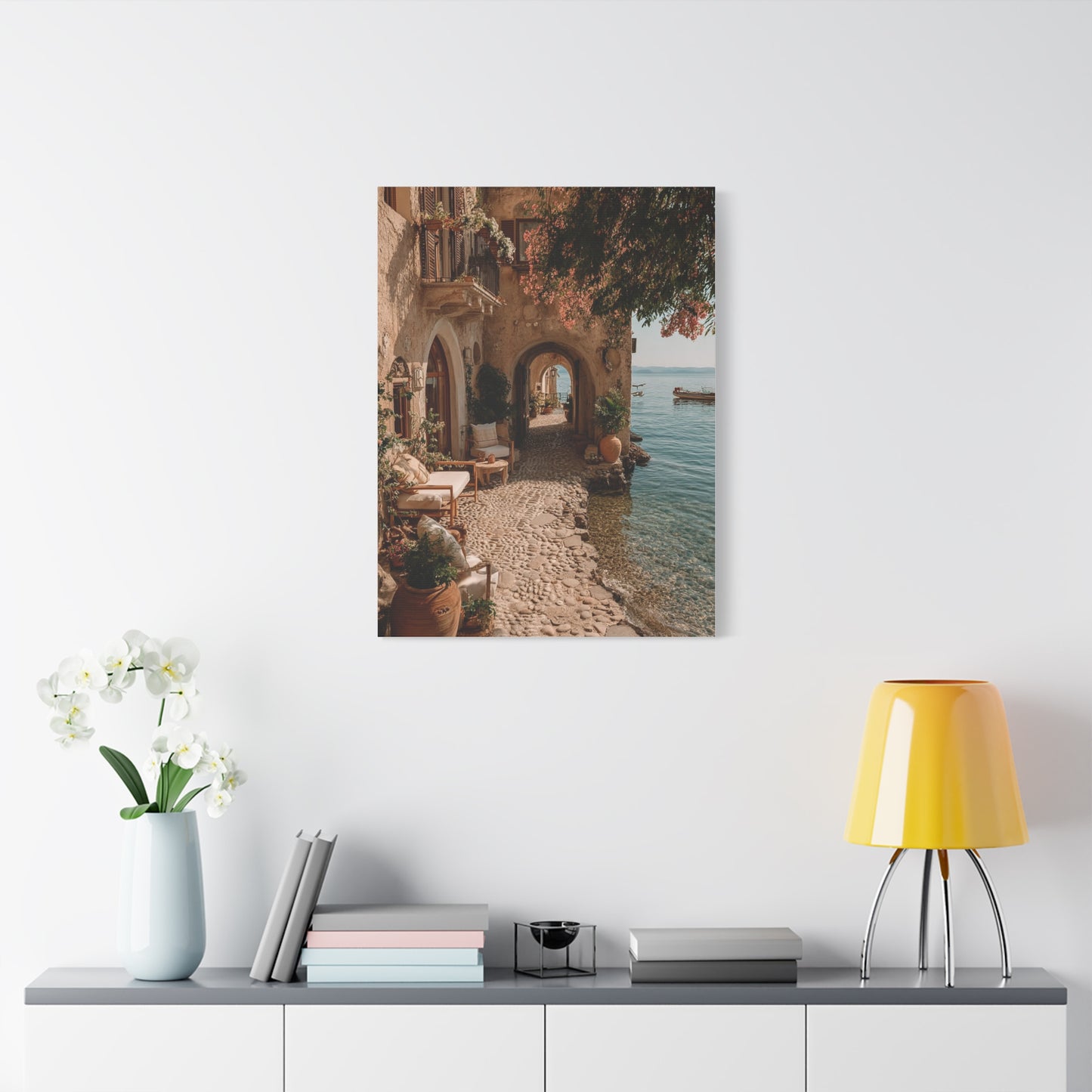 Amalfi Coastal Archway Wall Art & Canvas Print