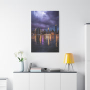 New York Skyline Rainstorm Reflections Wall Art & Canvas Print